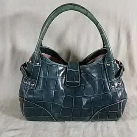Authentic Dooney & Bourke Annalisa croc satchel - Picture 2 of 8